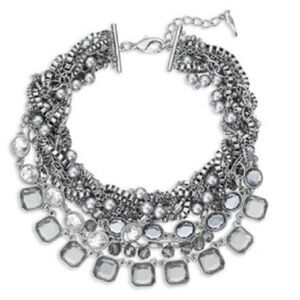 Chloe + Isabel Torsade MultiStrand Silver Necklace